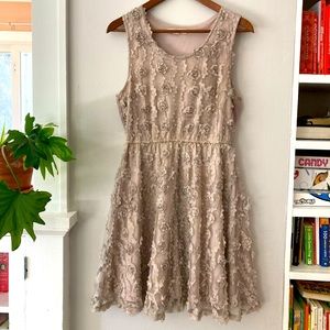 Champagne / Nude Sleeveless Dress from ModCloth